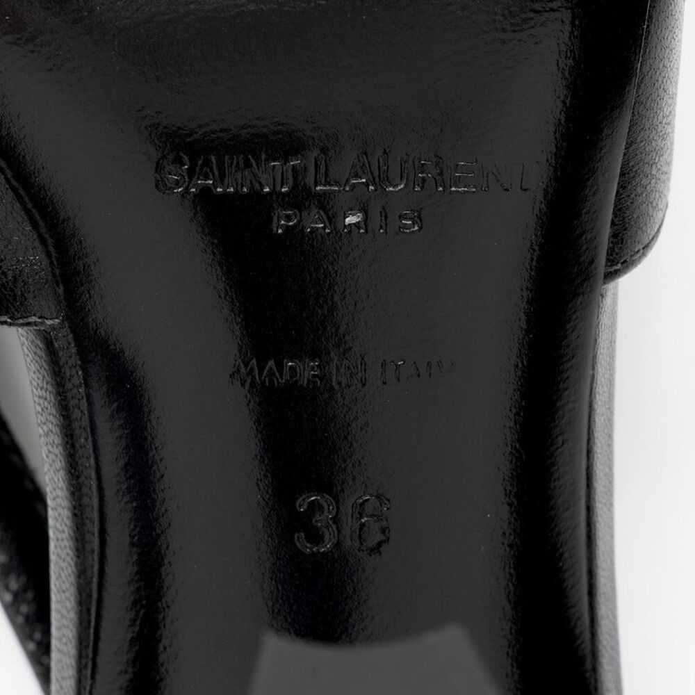 Saint Laurent Leather Jeanne Slingback Pumps - Size 6 / 36 - Picture 7 of 8